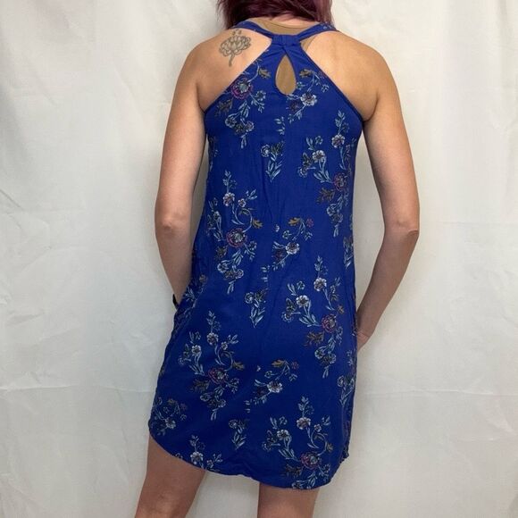 Old Navy Women's Floral Racerback Shift Dress S SM Small TALL ST Blue White Pink - Picture 2 of 11